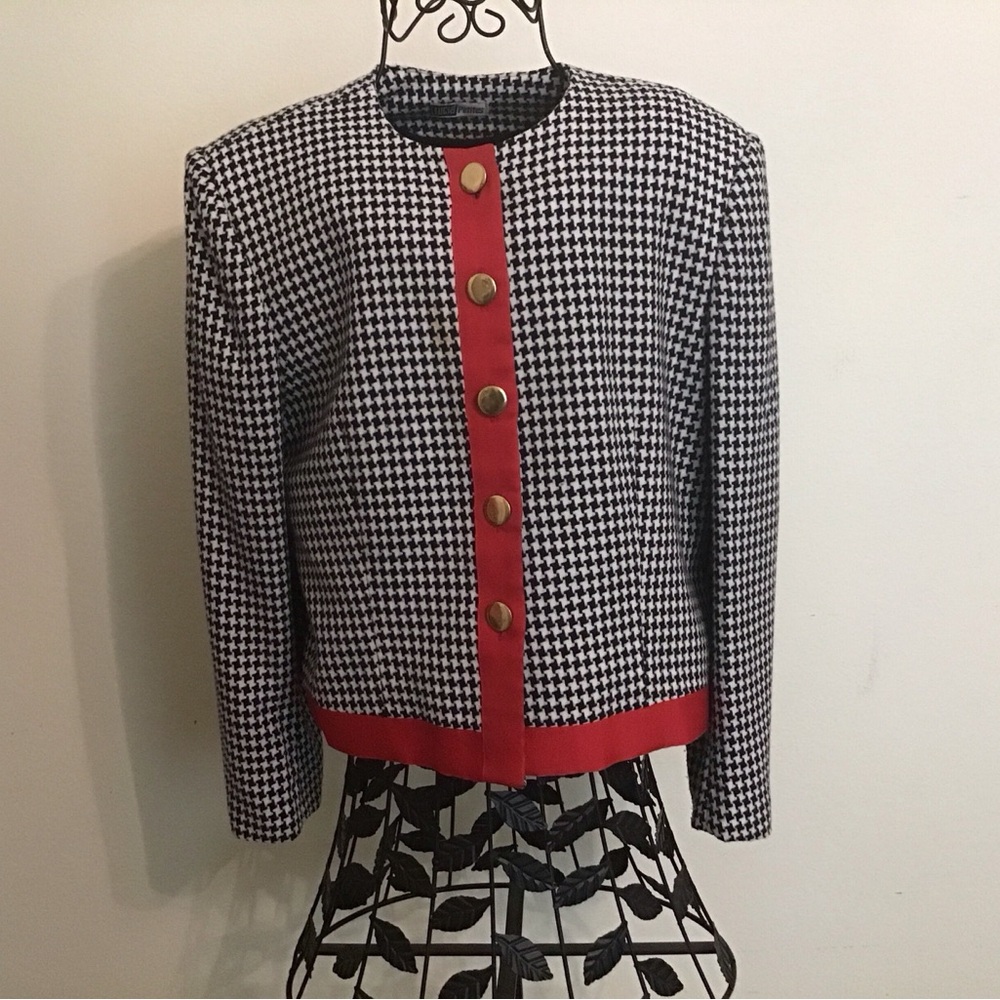 Vintage Lucia Petites houndstooth jacket